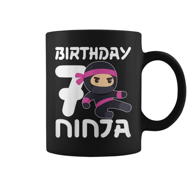 7Th Birthday Ninja Seven 7 Year Old Girl  Coffee Mug