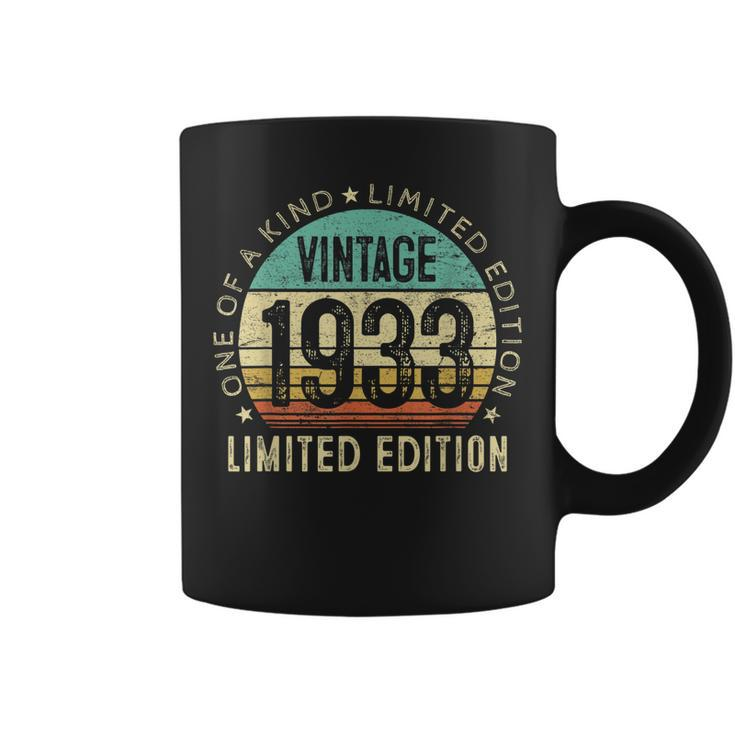 90 Year Old Gift Vintage 1933 90Th Birthday Gift Men Women  V2 Coffee Mug