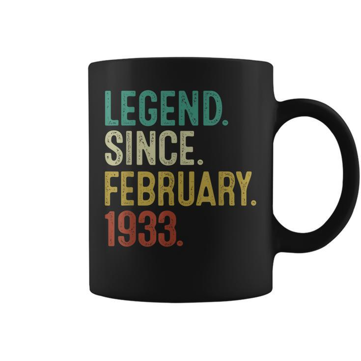 90 Year Old Gifts 90Th Birthday Legend Since February 1933  Coffee Mug