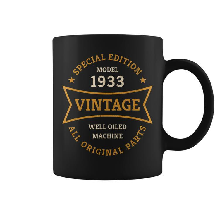90Th Birthday 90 Years Old Born In 1933 Vintage Ninety Years  Coffee Mug