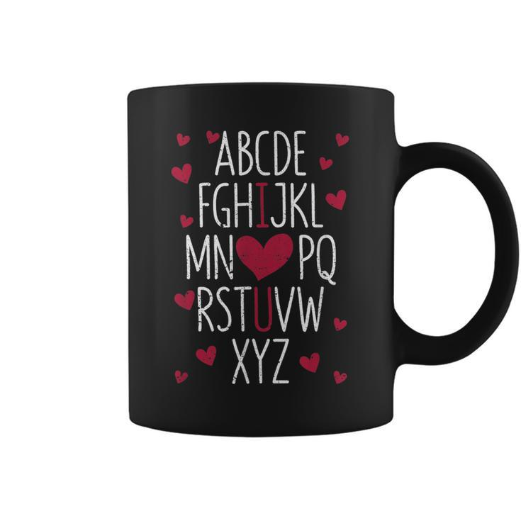 Abc Alphabet I Love You English Teacher Valentines Day  V2 Coffee Mug