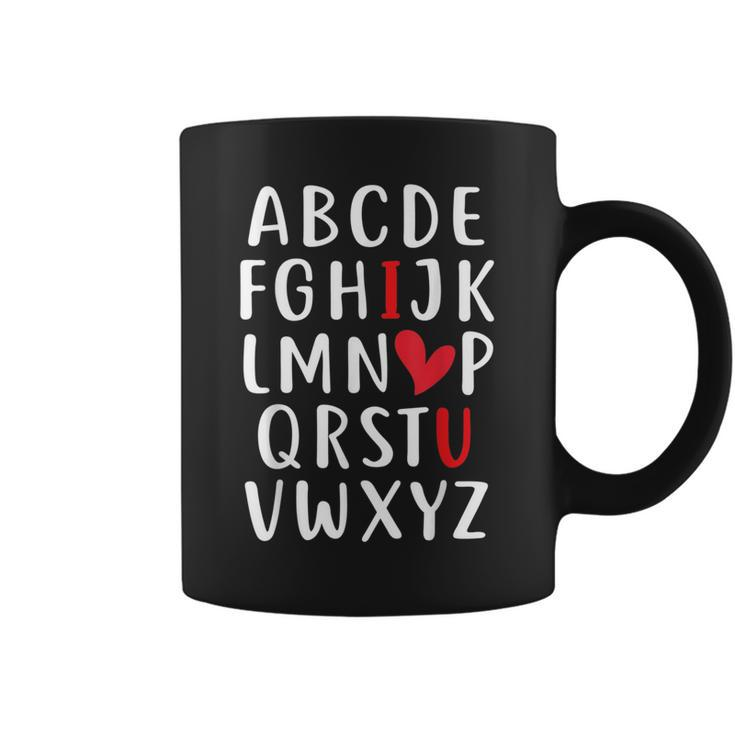 Abc Chalk Alphabet I Love You English Teacher Valentines Day  V6 Coffee Mug