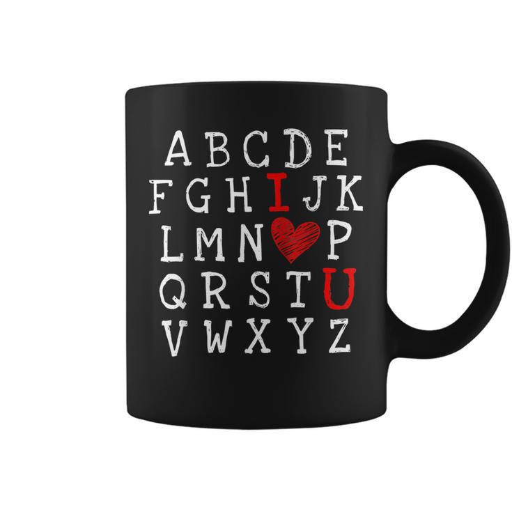 Abcs I Love U Cute I-Love-You Alphabet Teacher Valentine  Coffee Mug