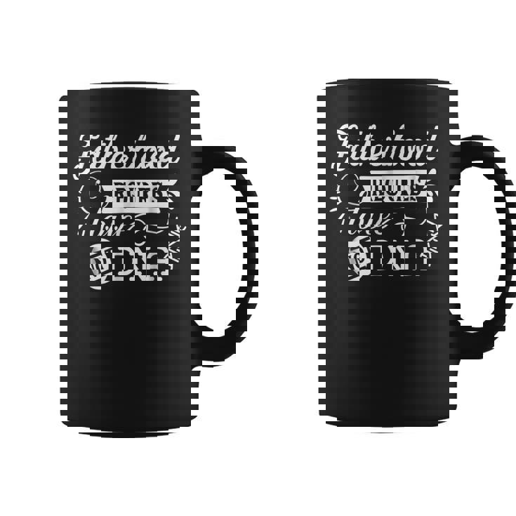 Adoption Fatherhood Requires Love Not Dna Father Dad Gift For Mens Coffee Mug