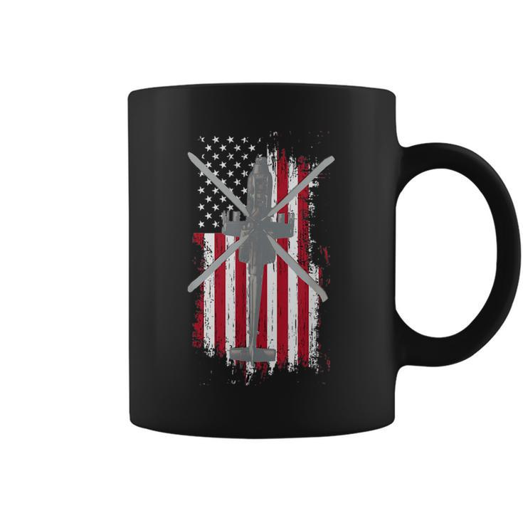 Ah64 Apache American Flag Military Gunship Coffee Mug