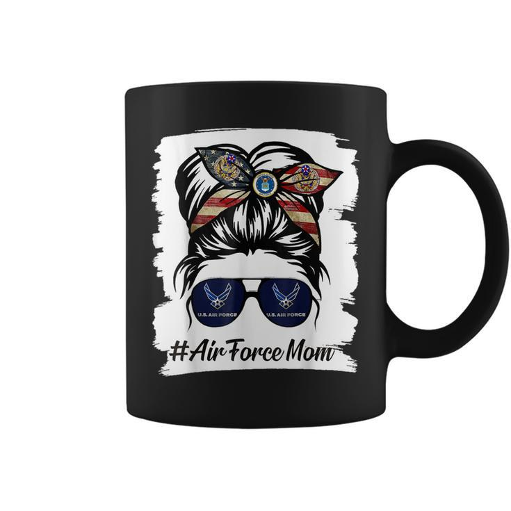 Air Force Mom Messy Bun Sunglasses Mothers Day  Gift For Womens Coffee Mug