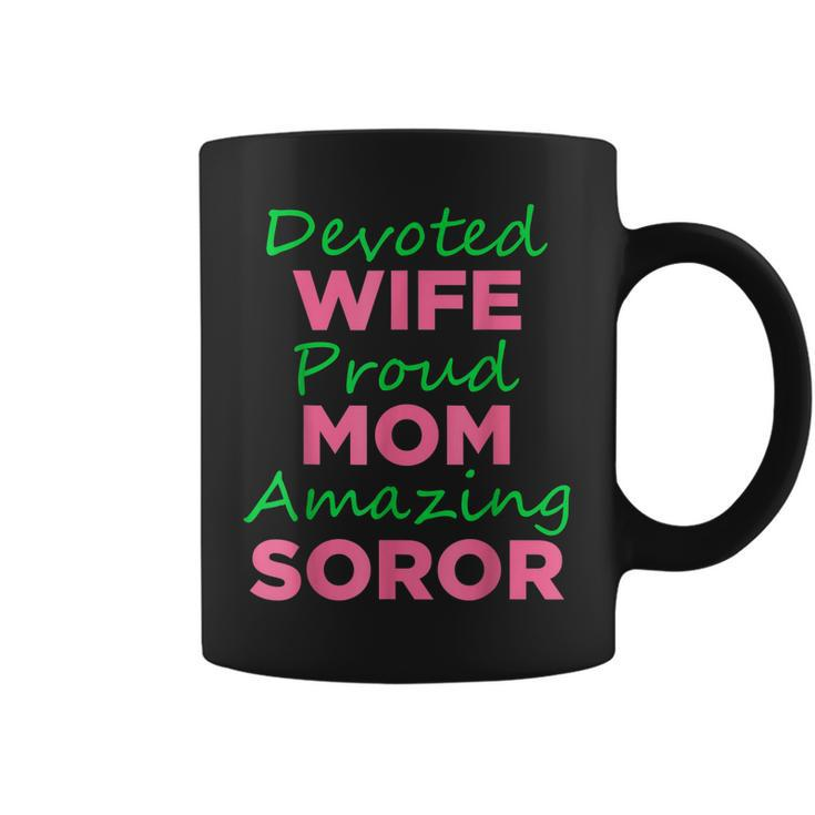 Aka Sorority 1908 Devoted Wife Proud Mom Amazing Soror Aka  Coffee Mug