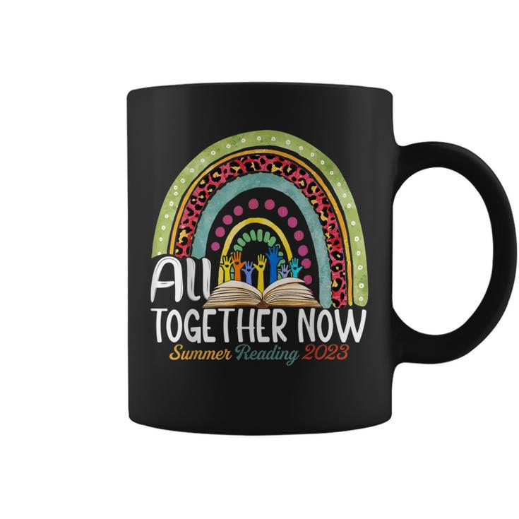 All Together Now Summer Reading 2023 Rainbow Hand Book Lover  Coffee Mug