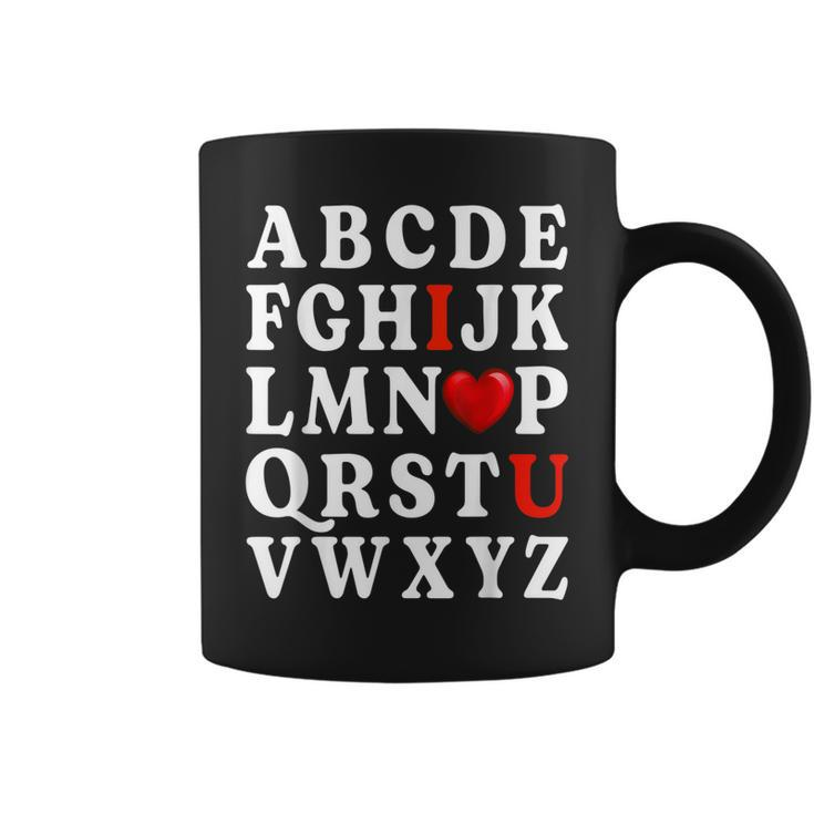 Alphabet Abc I Love You Valentines Day Heart Gifts Him Her  V2 Coffee Mug