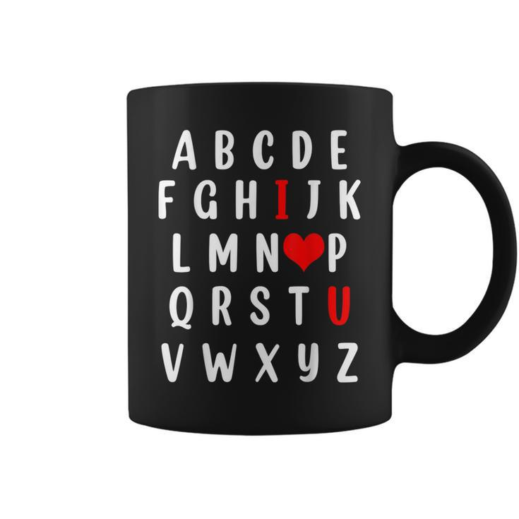 Alphabet Abc I Love You  Valentines Day Heart Gifts  V4 Coffee Mug