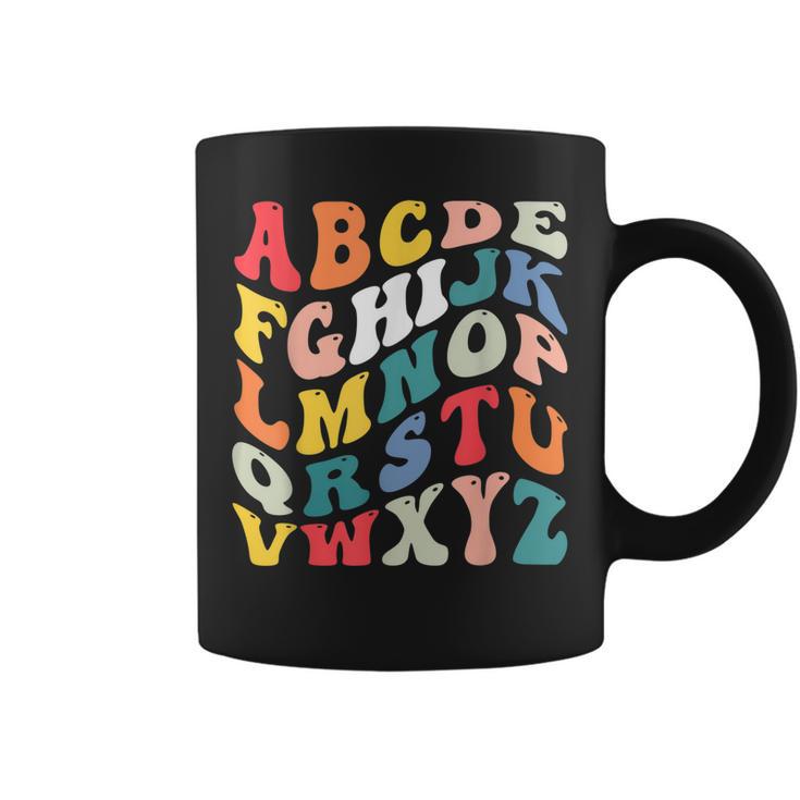Alphabet Abc Elemeno Teacher Student Back To School Coffee Mug - Seseable