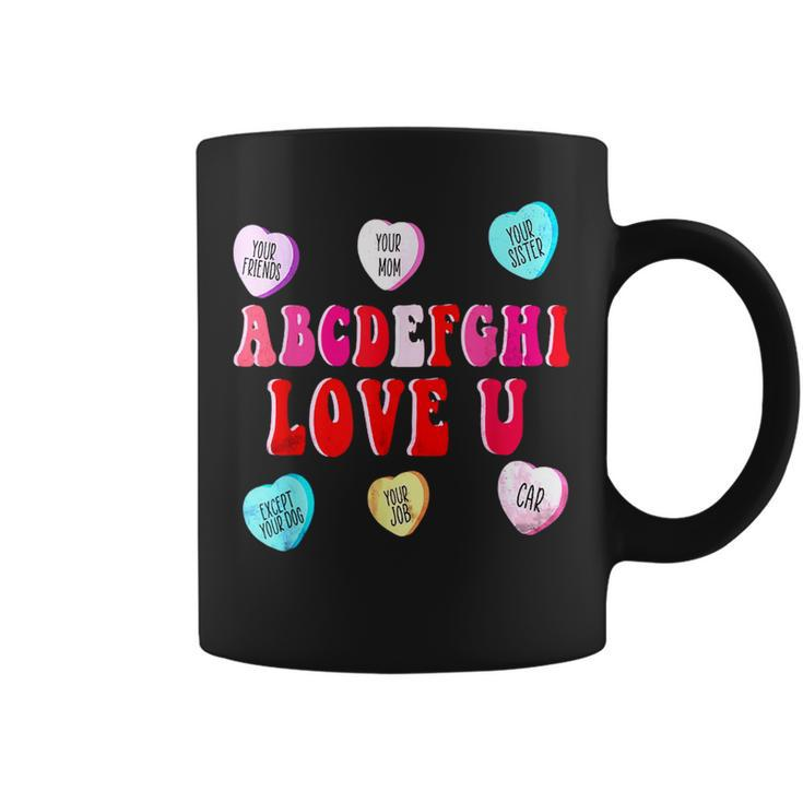 Alphabet I Love You Abcdefghi Funny Love Holiday  Coffee Mug