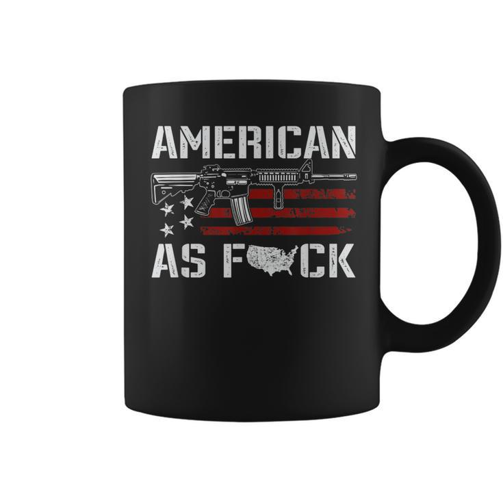 American As FCk - Patriotic Ar15 Rifle 2A Funny Pro Gun  Coffee Mug