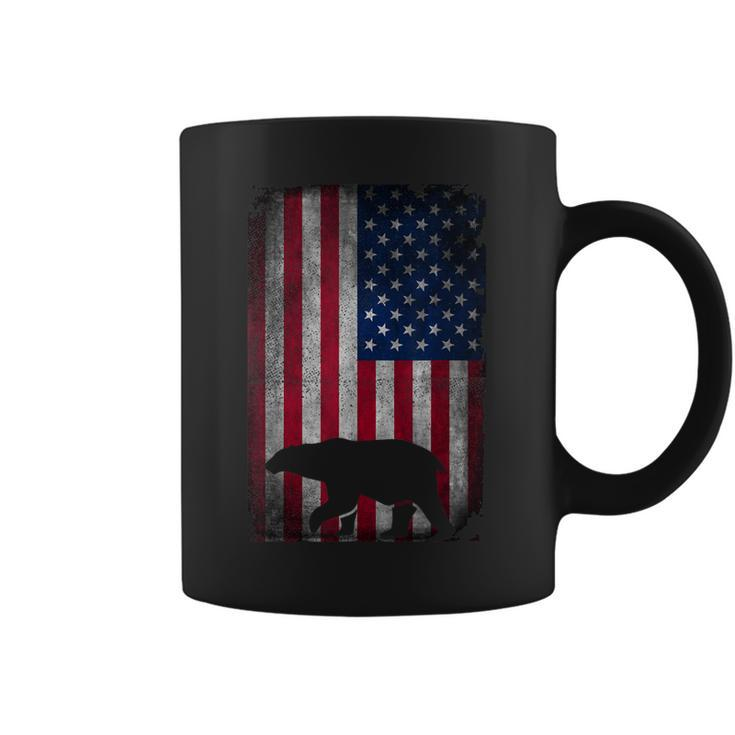 American Bear Hunter Patriotic  For Dad Fathers Day Gift For Mens Coffee Mug