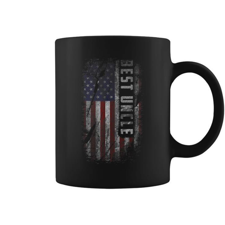 American Best Uncle Patriot Distressed Grunge Usa Flag Coffee Mug