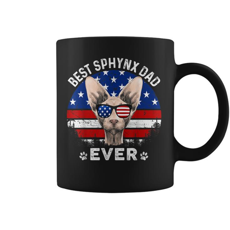 American Flag 4Th Of July Gift Sphynx Dad T  Cat Lovers Coffee Mug