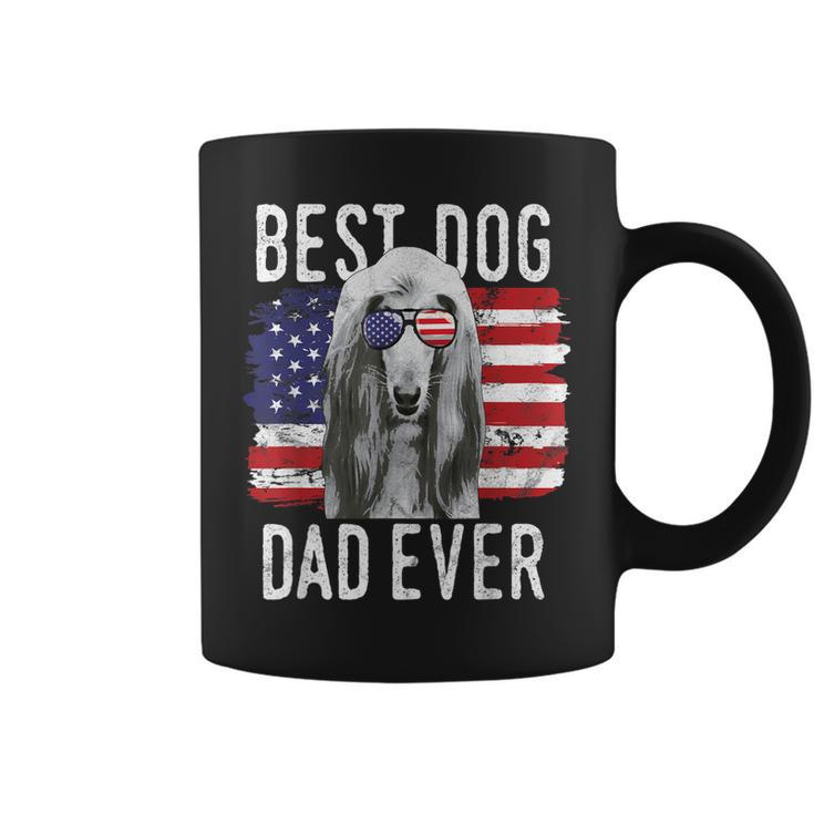 American Flag Best Dog Dad Ever Afghan Hounds Usa Gift For Mens Coffee Mug