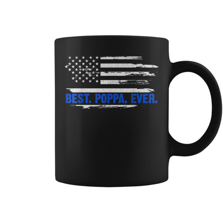 American Flag Best Poppa Ever 4Th Of July Fathers Day Gifts Coffee Mug