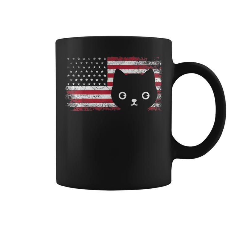 American Flag Cat Lover Meowica July 4Th Usa Fur Mom Dad V2 Coffee Mug