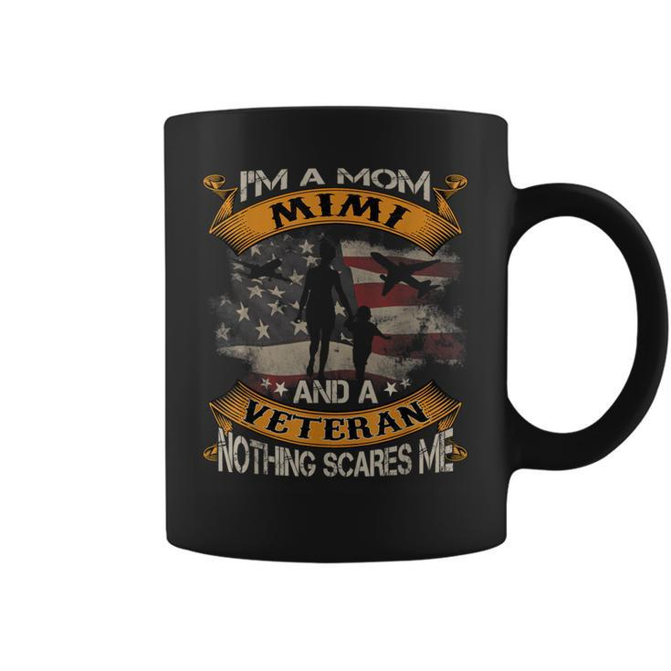 American Flag Im A Mom Mimi And A Veteran 4Th Of July Coffee Mug