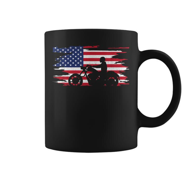 American Flag Motorcycle Apparel Motorcycle Coffee Mug