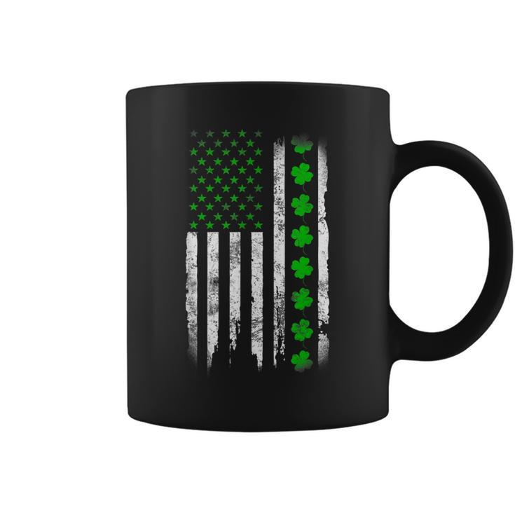 American Flag St Patricks Day Vintage Irish Lucky V2 Coffee Mug