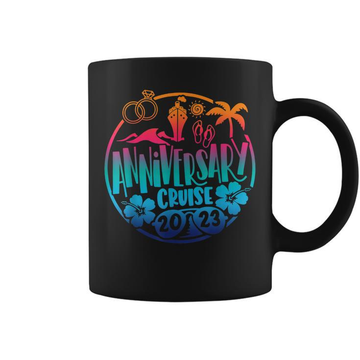 Anniversary Cruise 2023 Tie Dye Marriage Anniversary  Coffee Mug