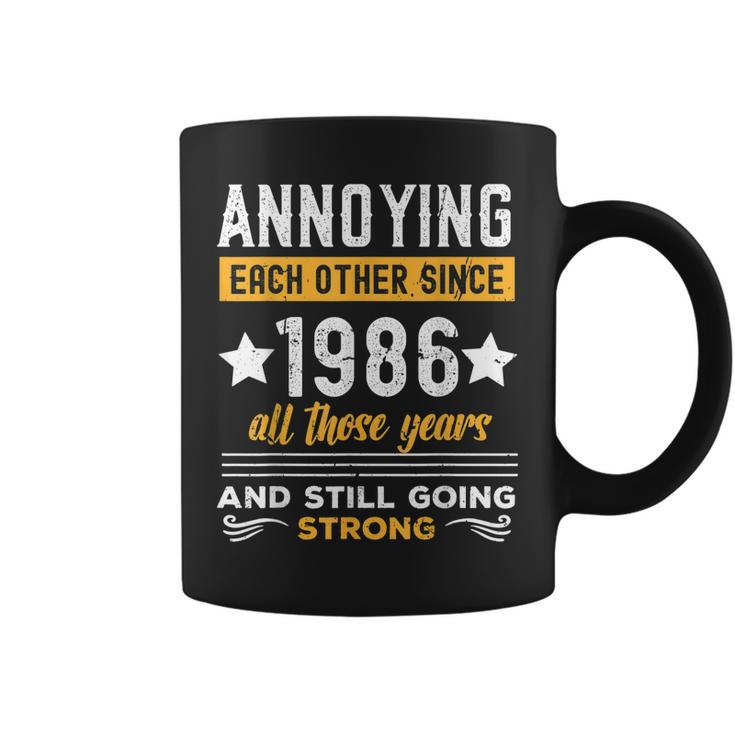 Annoying Since 1986 Funny Married Couple Wedding Anniversary  Coffee Mug