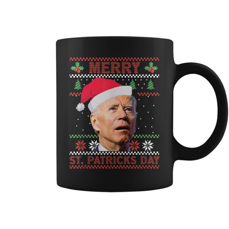 Anti Biden Merry St Patricks Day Ugly Christmas Sweater  Coffee Mug