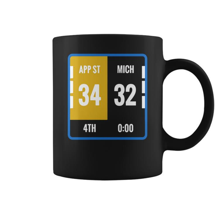 Appalachian Michigan Scoreboard Football Coffee Mug