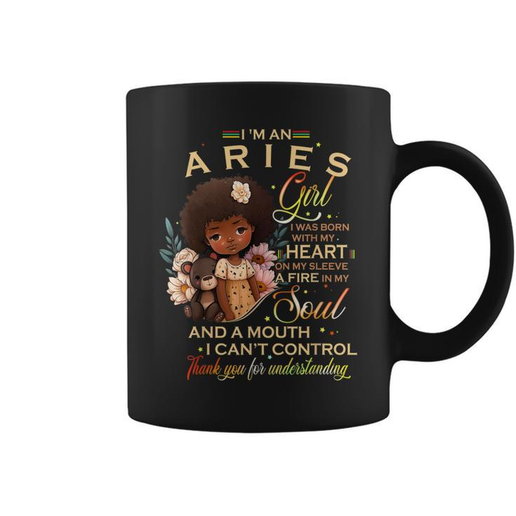 Aries Girl Birthday African American Little Girl  Coffee Mug