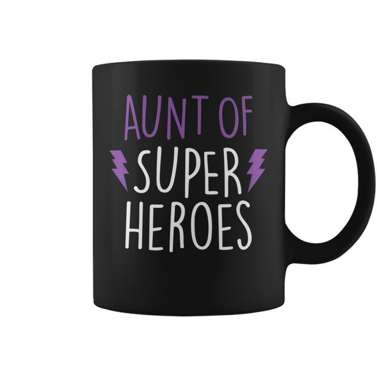 Aunt Of Super Heroes  Funny Aunt  Gift Coffee Mug
