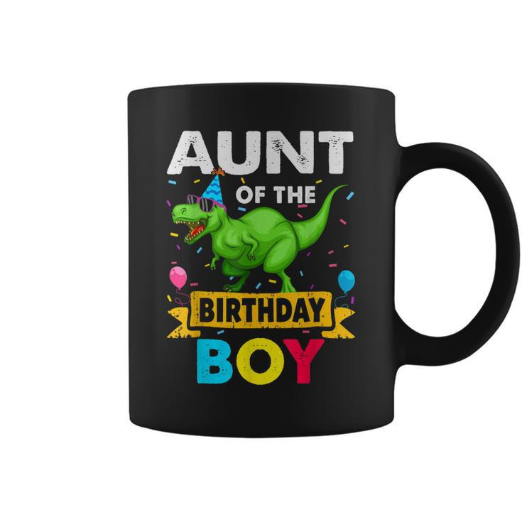 Aunt Of The Birthday Boy Dinosaur Saurus Family Matching  Coffee Mug