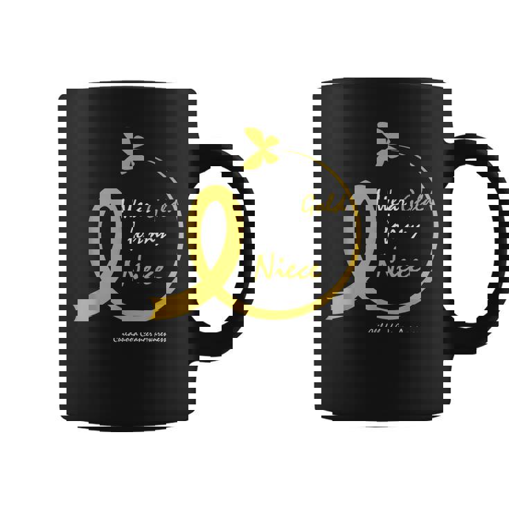 Aunt Uncle Wear Gold For My Niece Childhood Cancer Awareness Coffee Mug
