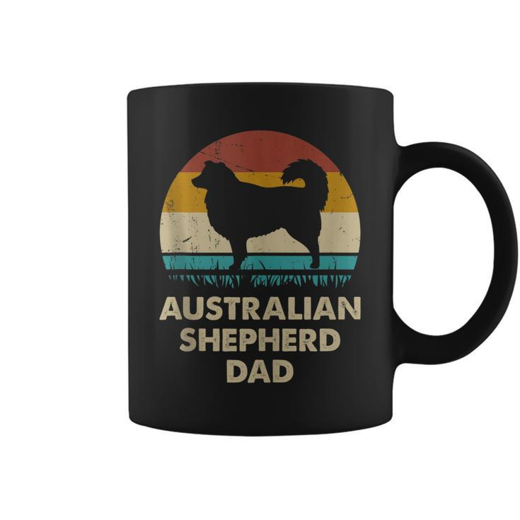 Australian Shepherd Dad Gift For Men Aussie Dog Vintage  Coffee Mug