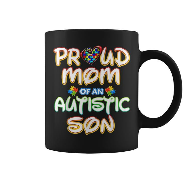 Autism Awareness Family Proud Mom Of Autistic Son 2979 Coffee Mug
