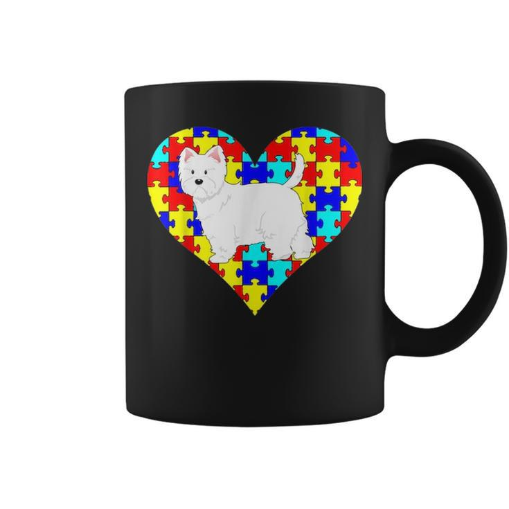 Autism Awareness Funny Westie Dog Mom Dad Gifts Coffee Mug