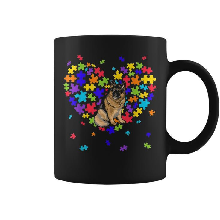 Autism Awareness German Shepherd Cute Heart Dog Dad Mom Gift Coffee Mug