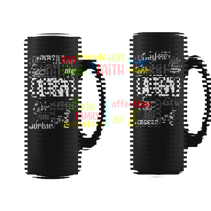 Autism Awareness Gift Meaning Words Autism Awareness Words  Coffee Mug