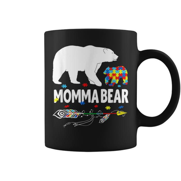 Autism Awareness Gift Momma Bear Support Autistic Autism Mom  Coffee Mug