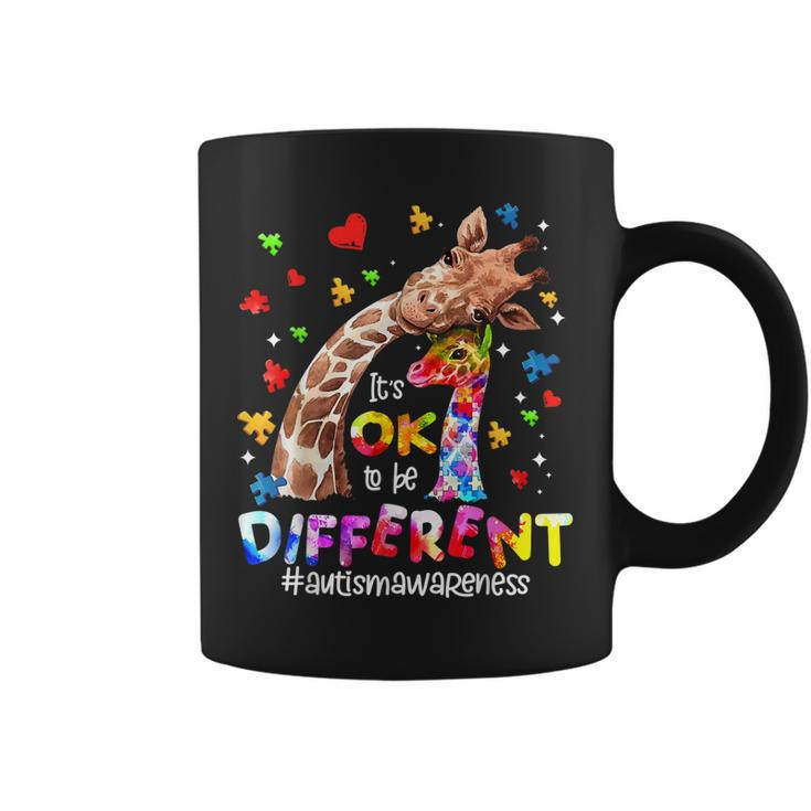 Autism Awareness Its Ok To Be Different Giraffe Women Kid  Coffee Mug