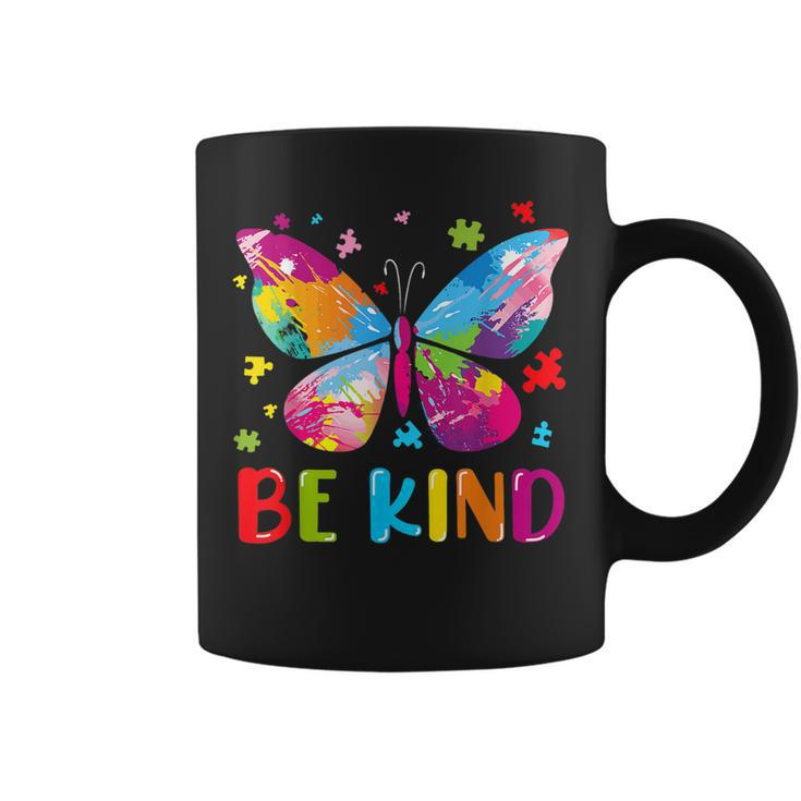 Autism Awareness Kindness Butterfly Be Kind Teacher Women Coffee Mug