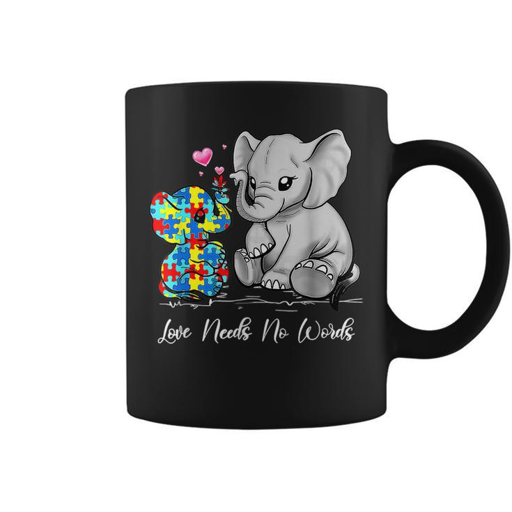 Autism Awareness Love Needs No Words Elephant Support Gifts  Coffee Mug