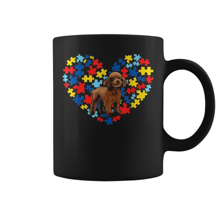 Autism Awareness Poodle Heart Dog Dad Dog Mom Gift Coffee Mug