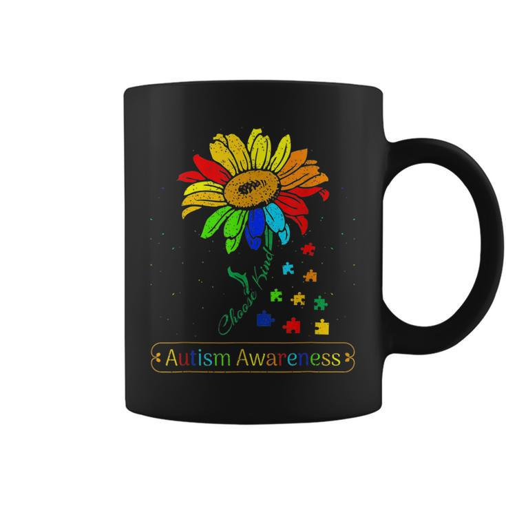 Autism Awareness Sunflower Choose Kindness Sunflower Autism  Coffee Mug