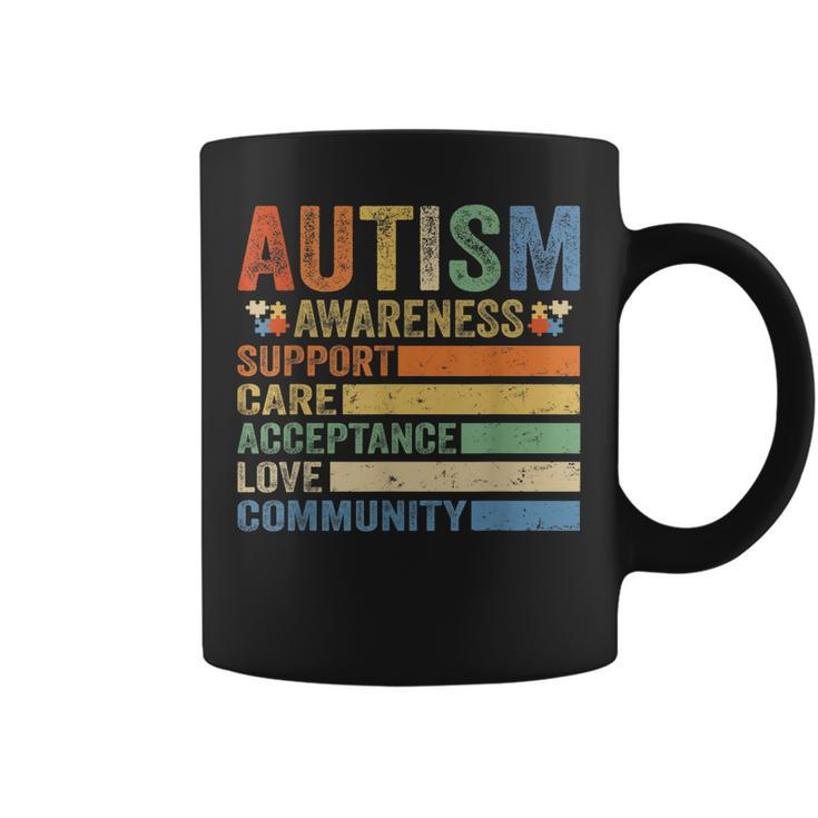 Autism Awareness Support Care Acceptance For Women Mom Dad  Coffee Mug