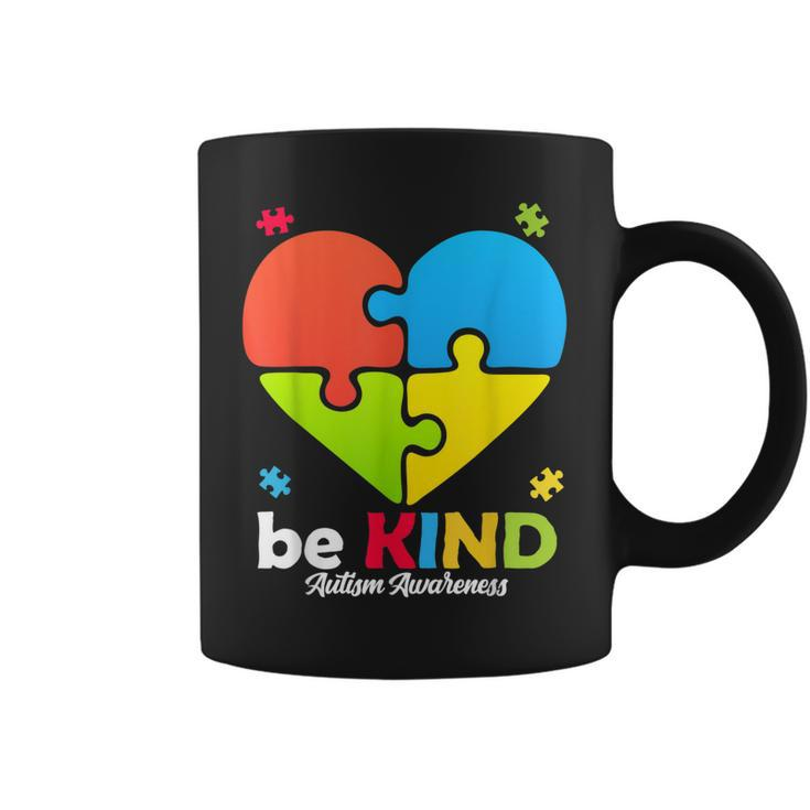 Autism Awareness- Be Kind Puzzle Heart Kindness Coffee Mug
