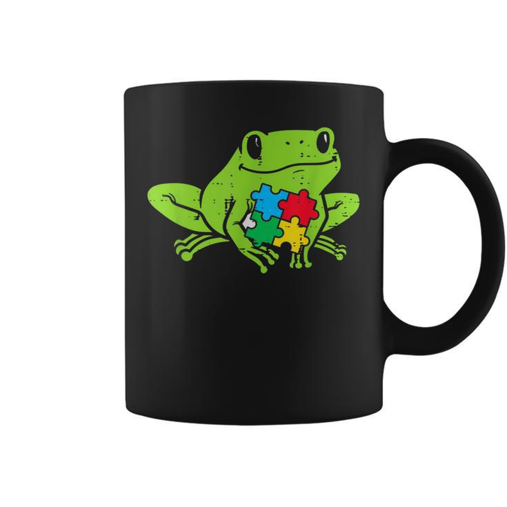 Autism Frog Puzzle Cute Awareness Animal Asd Men Women Kids  Coffee Mug