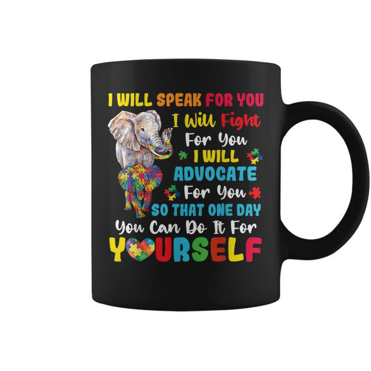 Autism Mom Dad Elephant Autism Awareness Women Men Autistic Coffee Mug