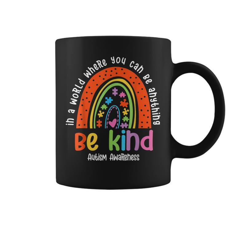Autism Son Child Daughter Mom Be Kind Rainbow  Coffee Mug